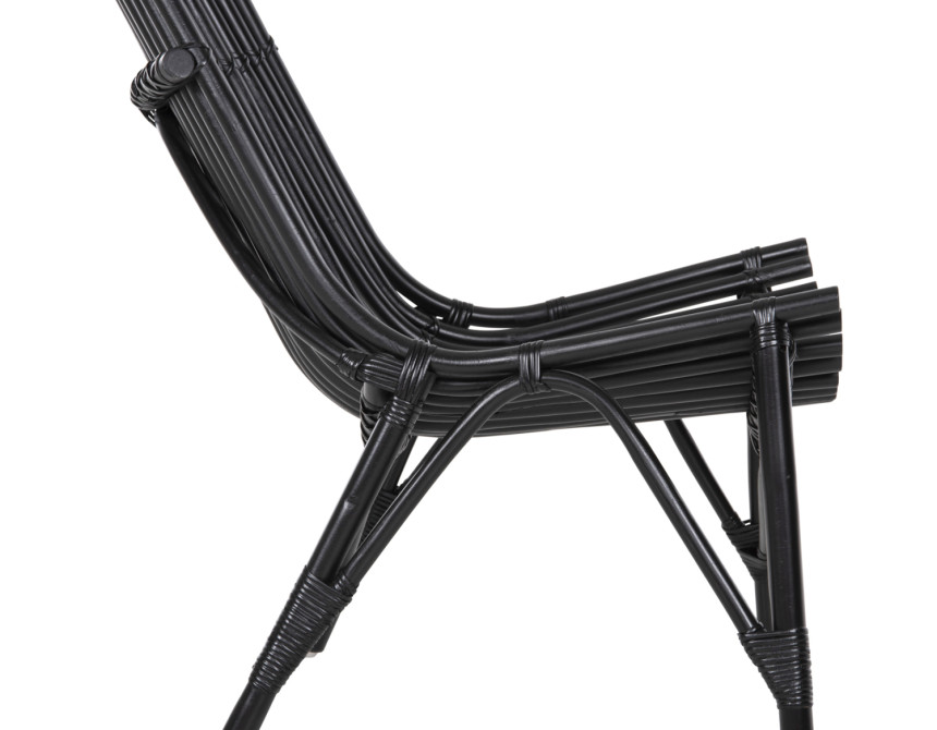 ΚΑΡΕΚΛΑ ΕΞΩΤ.ΧΩΡΟΥ CELLION HM9812.02 ΡΑΒΔΟΙ RATTAN ΣΕ ΜΑΥΡΟ ΧΡΩΜΑ 76x72x83Υεκ.