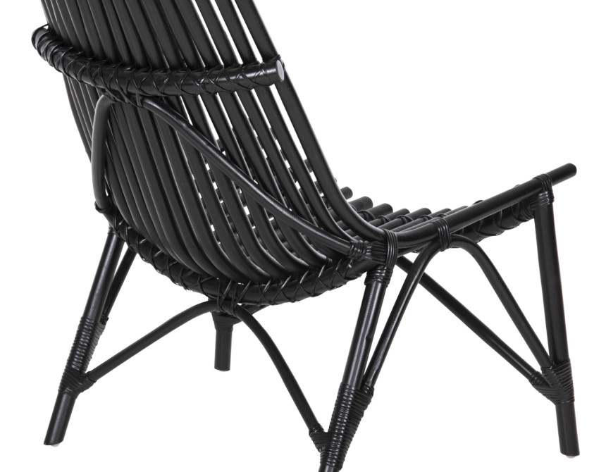 ΚΑΡΕΚΛΑ ΕΞΩΤ.ΧΩΡΟΥ CELLION HM9812.02 ΡΑΒΔΟΙ RATTAN ΣΕ ΜΑΥΡΟ ΧΡΩΜΑ 76x72x83Υεκ.