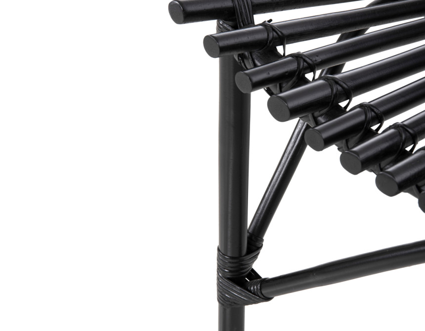 ΚΑΡΕΚΛΑ ΕΞΩΤ.ΧΩΡΟΥ CELLION HM9812.02 ΡΑΒΔΟΙ RATTAN ΣΕ ΜΑΥΡΟ ΧΡΩΜΑ 76x72x83Υεκ.