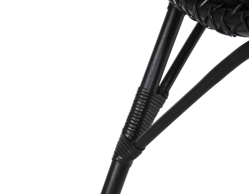 ΚΑΡΕΚΛΑ ΕΞΩΤ.ΧΩΡΟΥ CELLION HM9812.02 ΡΑΒΔΟΙ RATTAN ΣΕ ΜΑΥΡΟ ΧΡΩΜΑ 76x72x83Υεκ.