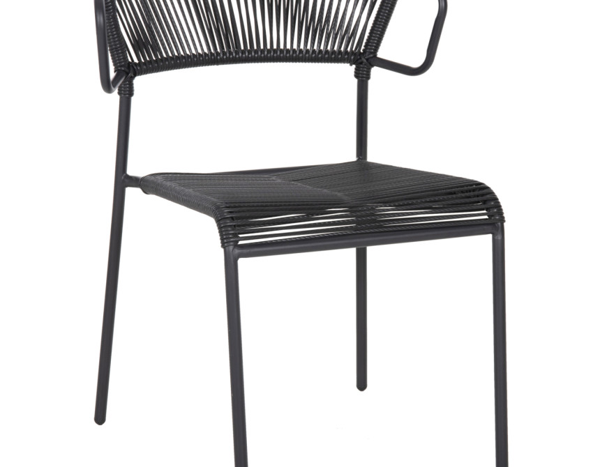 ΚΑΡΕΚΛΑ SUKI HM6053.02 ΜΕΤΑΛΛO KAI ΣΥΝΘΕΤΙΚΟ RATTAN ΣΕ ΜΑΥΡΟ 54x62x80Υεκ