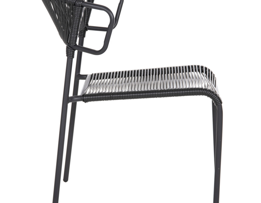 ΚΑΡΕΚΛΑ SUKI HM6053.02 ΜΕΤΑΛΛO KAI ΣΥΝΘΕΤΙΚΟ RATTAN ΣΕ ΜΑΥΡΟ 54x62x80Υεκ