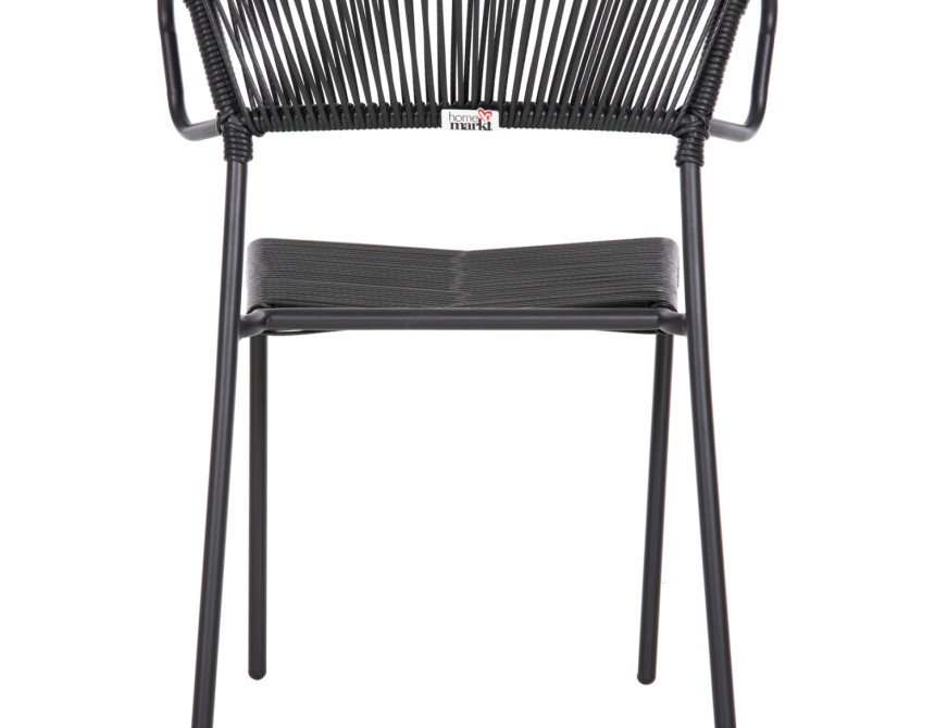 ΚΑΡΕΚΛΑ SUKI HM6053.02 ΜΕΤΑΛΛO KAI ΣΥΝΘΕΤΙΚΟ RATTAN ΣΕ ΜΑΥΡΟ 54x62x80Υεκ
