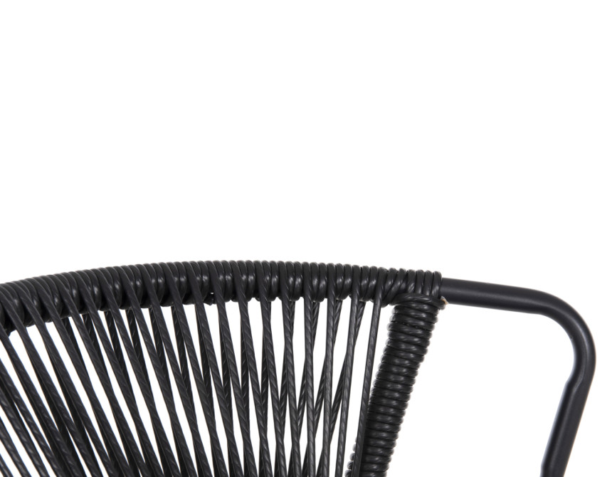ΚΑΡΕΚΛΑ SUKI HM6053.02 ΜΕΤΑΛΛO KAI ΣΥΝΘΕΤΙΚΟ RATTAN ΣΕ ΜΑΥΡΟ 54x62x80Υεκ