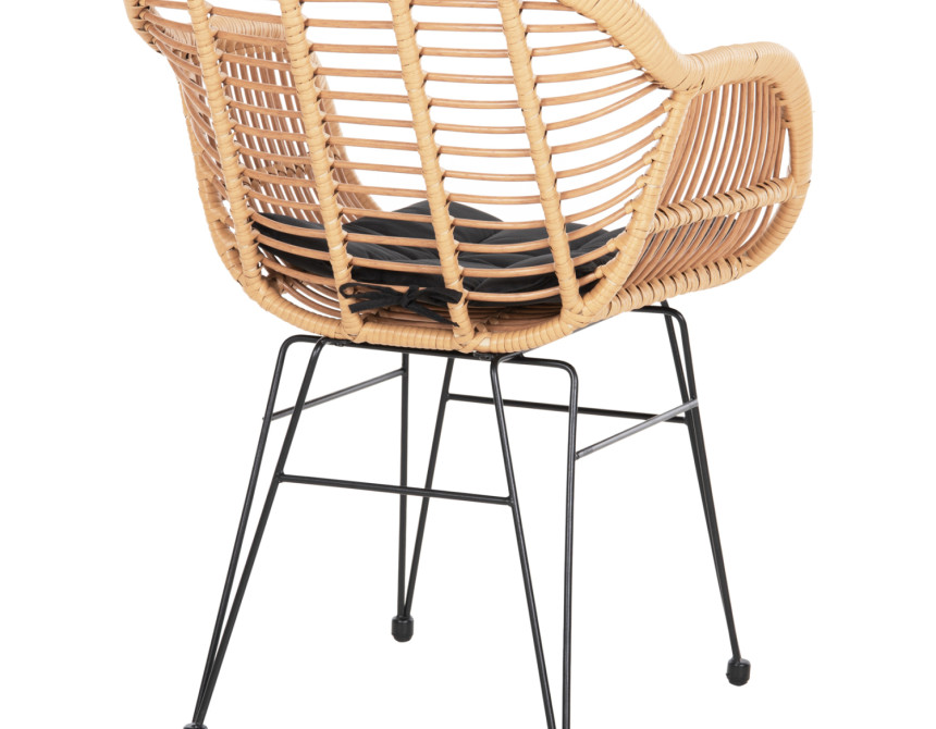 ΠΟΛΥΘΡΟΝΑ ΜΕ ΜΑΞΙΛΑΡΙ ΜΕΤΑΛΛΙΚΗ ALLEGRA HM5450.31 ΜΕ WICKER ΜΠΕΖ 58x59x82Υ