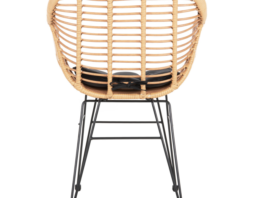 ΠΟΛΥΘΡΟΝΑ ΜΕ ΜΑΞΙΛΑΡΙ ΜΕΤΑΛΛΙΚΗ ALLEGRA HM5450.31 ΜΕ WICKER ΜΠΕΖ 58x59x82Υ