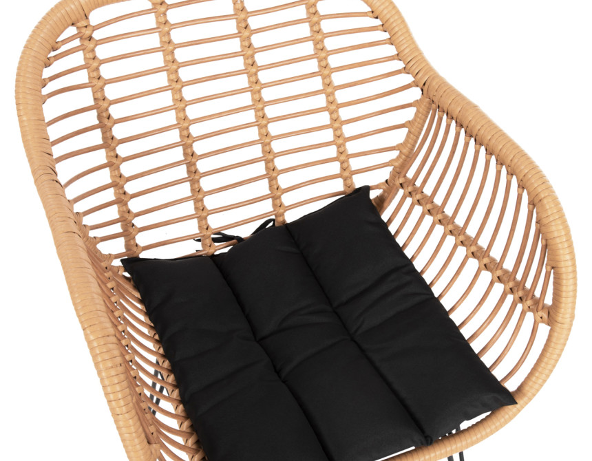 ΠΟΛΥΘΡΟΝΑ ΜΕ ΜΑΞΙΛΑΡΙ ΜΕΤΑΛΛΙΚΗ ALLEGRA HM5450.31 ΜΕ WICKER ΜΠΕΖ 58x59x82Υ