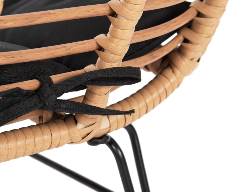 ΠΟΛΥΘΡΟΝΑ ΜΕ ΜΑΞΙΛΑΡΙ ΜΕΤΑΛΛΙΚΗ ALLEGRA HM5450.31 ΜΕ WICKER ΜΠΕΖ 58x59x82Υ