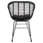 ΠΟΛΥΘΡΟΝΑ ΜΕ ΜΑΞΙΛΑΡΙ ΜΕΤΑΛΛΙΚΗ ALLEGRA HM5450.32 ΜΕ WICKER ΜΑΥΡΟ 58x59x82Υεκ.