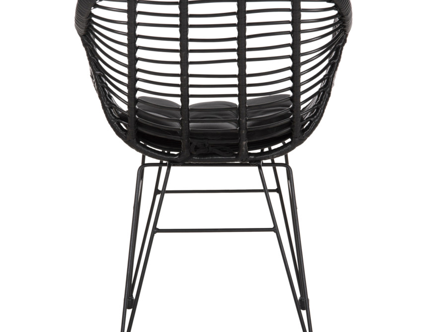 ΠΟΛΥΘΡΟΝΑ ΜΕ ΜΑΞΙΛΑΡΙ ΜΕΤΑΛΛΙΚΗ ALLEGRA HM5450.32 ΜΕ WICKER ΜΑΥΡΟ 58x59x82Υεκ.