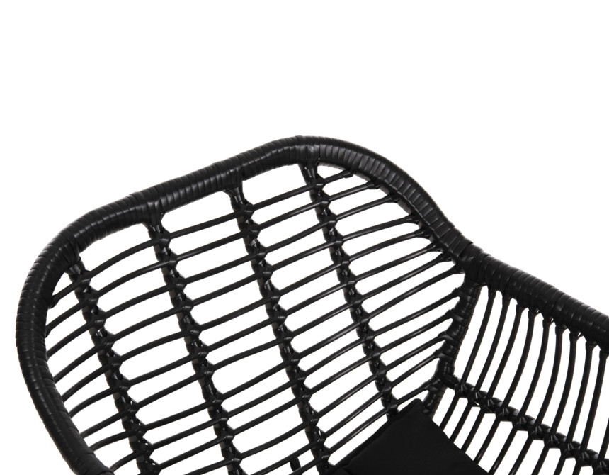 ΠΟΛΥΘΡΟΝΑ ΜΕ ΜΑΞΙΛΑΡΙ ΜΕΤΑΛΛΙΚΗ ALLEGRA HM5450.32 ΜΕ WICKER ΜΑΥΡΟ 58x59x82Υεκ.