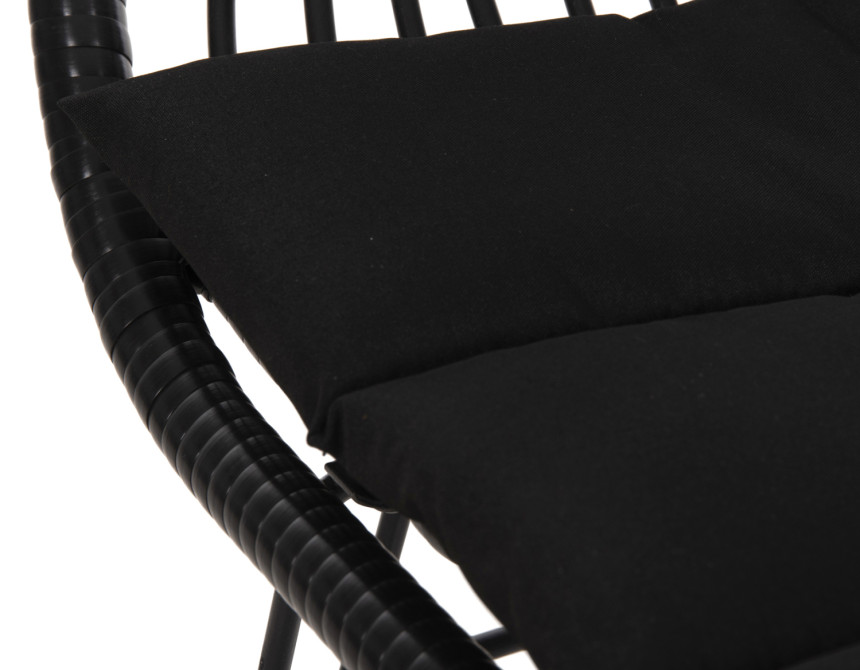 ΠΟΛΥΘΡΟΝΑ ΜΕ ΜΑΞΙΛΑΡΙ ΜΕΤΑΛΛΙΚΗ ALLEGRA HM5450.32 ΜΕ WICKER ΜΑΥΡΟ 58x59x82Υεκ.