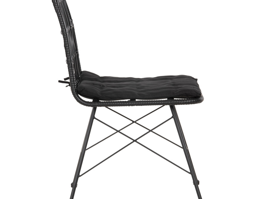 ΚΑΡΕΚΛΑ ΕΞ.ΧΩΡΟΥ ALLEGRA HM5453.12 ΜΕΤΑΛΛΟ-ΜΑΞΙΛΑΡΙ-WICKER ΜΑΥΡΟ 52x52x83,5Yεκ.