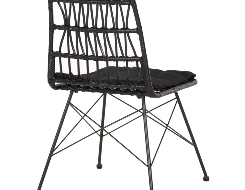 ΚΑΡΕΚΛΑ ΕΞ.ΧΩΡΟΥ ALLEGRA HM5453.12 ΜΕΤΑΛΛΟ-ΜΑΞΙΛΑΡΙ-WICKER ΜΑΥΡΟ 52x52x83,5Yεκ.