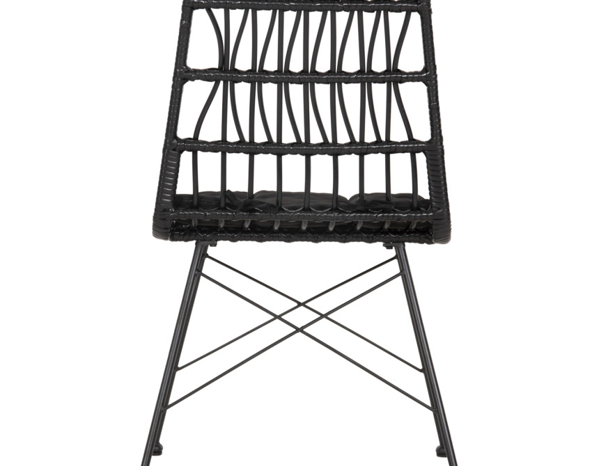 ΚΑΡΕΚΛΑ ΕΞ.ΧΩΡΟΥ ALLEGRA HM5453.12 ΜΕΤΑΛΛΟ-ΜΑΞΙΛΑΡΙ-WICKER ΜΑΥΡΟ 52x52x83,5Yεκ.