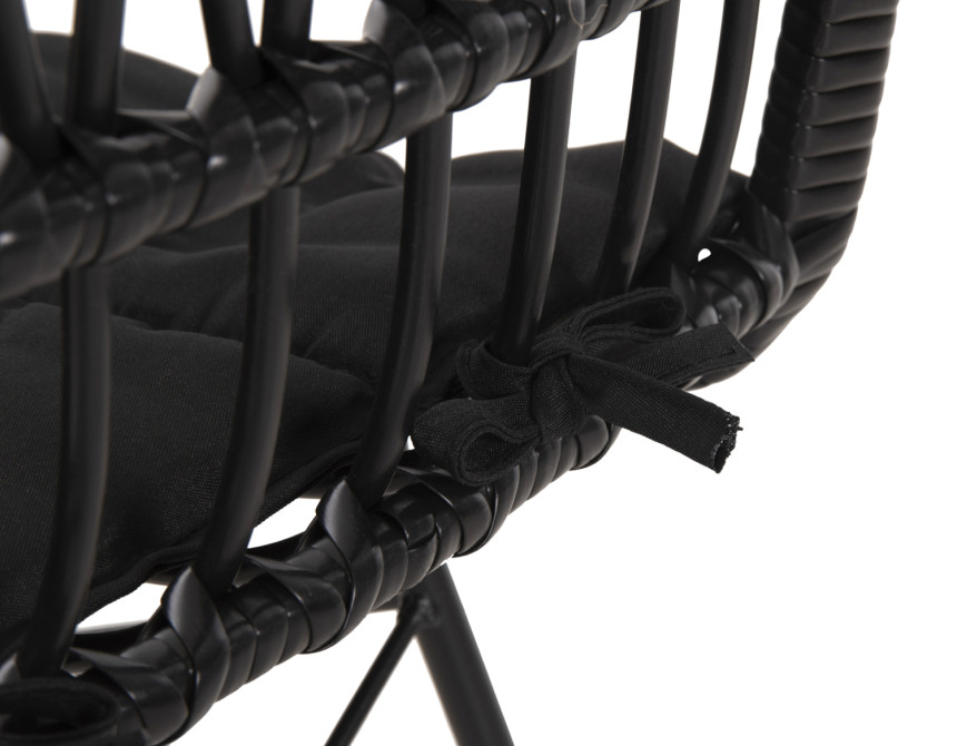 ΚΑΡΕΚΛΑ ΕΞ.ΧΩΡΟΥ ALLEGRA HM5453.12 ΜΕΤΑΛΛΟ-ΜΑΞΙΛΑΡΙ-WICKER ΜΑΥΡΟ 52x52x83,5Yεκ.