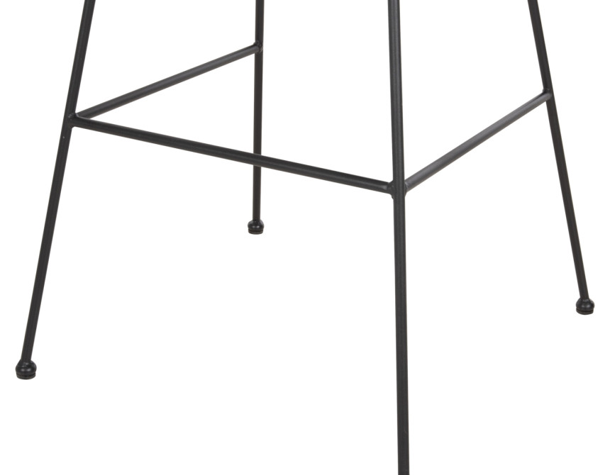 ΣΚΑΜΠΟ ΜΠΑΡ ALLEGRA HM5455.11 ΜΕΤΑΛΛΟ&ΜΑΞΙΛΑΡΙ ΜΑΥΡΟ-WICKER ΜΠΕΖ 56x59x116,5Υεκ.
