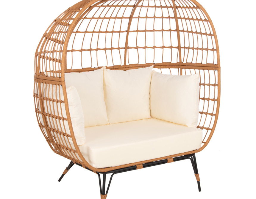 ΠΟΛΥΘΡΟΝΑ ΦΩΛΙΑ MIAMI 2 ΑΤΟΜΩΝ ΤΥΠΟΥ RATTAN HM5870.11 132.5x90x154Υεκ