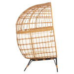 ΠΟΛΥΘΡΟΝΑ ΦΩΛΙΑ MIAMI 2 ΑΤΟΜΩΝ ΤΥΠΟΥ RATTAN HM5870.11 132.5x90x154Υεκ