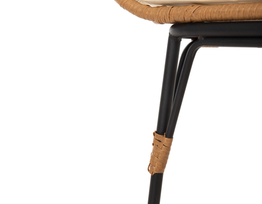 ΠΟΛΥΘΡΟΝΑ ΦΩΛΙΑ MIAMI 2 ΑΤΟΜΩΝ ΤΥΠΟΥ RATTAN HM5870.11 132.5x90x154Υεκ