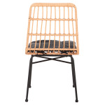 ΚΑΡΕΚΛΑ ALLEGRA HM5705.11 ΜΑΥΡΗ ΜΕΤΑΛΛΙΚΗ ΜΕ ΜΑΞΙΛΑΡΙ-WICKER ΜΠΕΖ 46,5x50x85Υεκ.