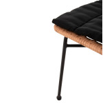 ΚΑΡΕΚΛΑ ALLEGRA HM5705.11 ΜΑΥΡΗ ΜΕΤΑΛΛΙΚΗ ΜΕ ΜΑΞΙΛΑΡΙ-WICKER ΜΠΕΖ 46,5x50x85Υεκ.