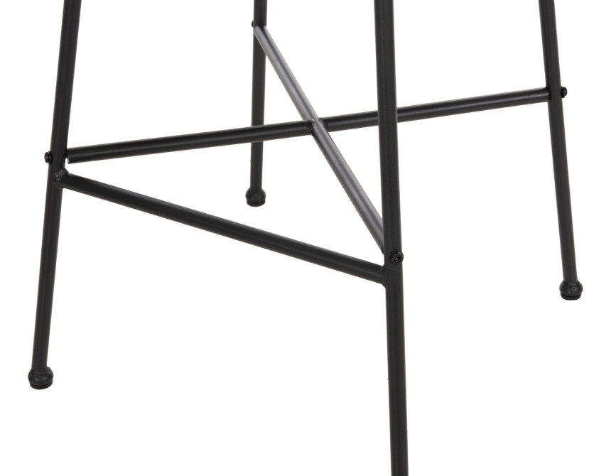 ΣΚΑΜΠΟ ΜΠΑΡ ΜΕΣ.ΥΨΟΥΣ ALLEGRA HM5709.11 ΜΕΤΑΛΛΟ&ΜΑΞΙΛΑΡΙ ΜΑΥΡΟ-WICKER ΜΠΕΖ 46x46x99Υεκ