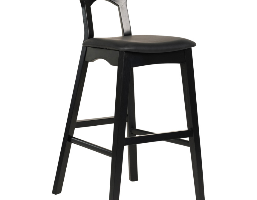 ΣΚΑΜΠΟ ΜΠΑΡ USOPP HM9951.02 RUBBERWOOD & PU ΣΕ ΜΑΥΡΟ 49x53x99,5Υεκ.