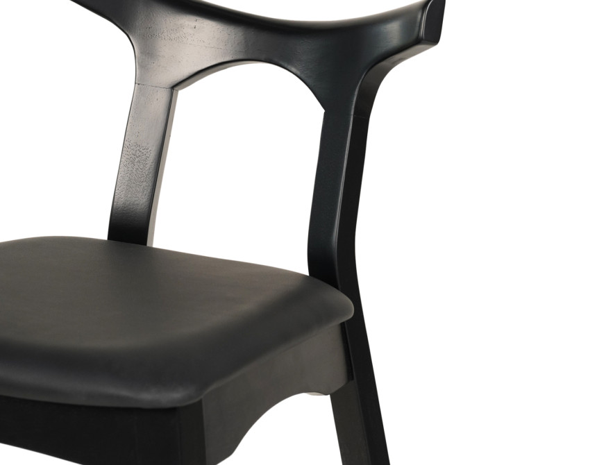 ΣΚΑΜΠΟ ΜΠΑΡ USOPP HM9951.02 RUBBERWOOD & PU ΣΕ ΜΑΥΡΟ 49x53x99,5Υεκ.