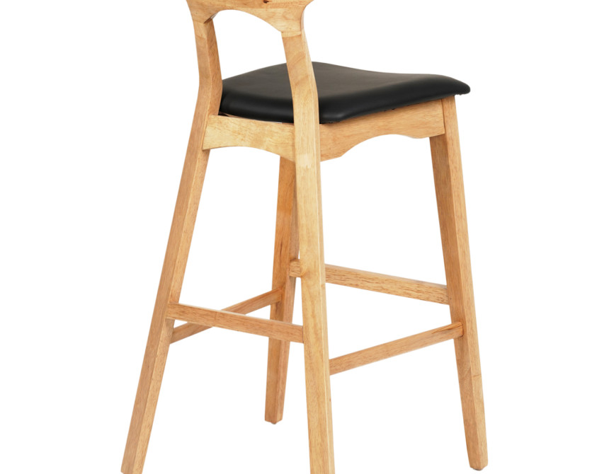 ΣΚΑΜΠΟ ΜΠΑΡ USOPP HM9951.01 RUBBERWOOD ΣΕ ΟΑΚ-ΜΑΥΡΟ PU 43x41x100Υεκ.