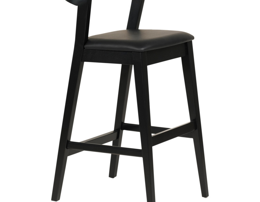 ΣΚΑΜΠΟ ΜΠΑΡ NAMI HM9952.02 RUBBERWOOD & PU-ΜΑΥΡΟ 47,5x59x102,5Υεκ.