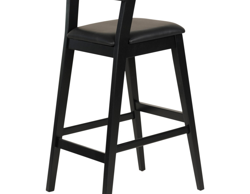 ΣΚΑΜΠΟ ΜΠΑΡ NAMI HM9952.02 RUBBERWOOD & PU-ΜΑΥΡΟ 47,5x59x102,5Υεκ.