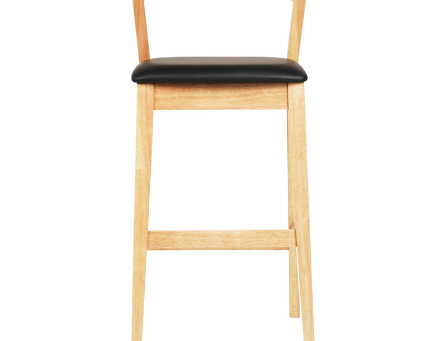 ΣΚΑΜΠΟ ΜΠΑΡ NAMI HM9952.01 RUBBERWOOD ΣΕ ΟΑΚ-ΜΑΥΡΟ PU 47,5x59x102,5Υεκ.