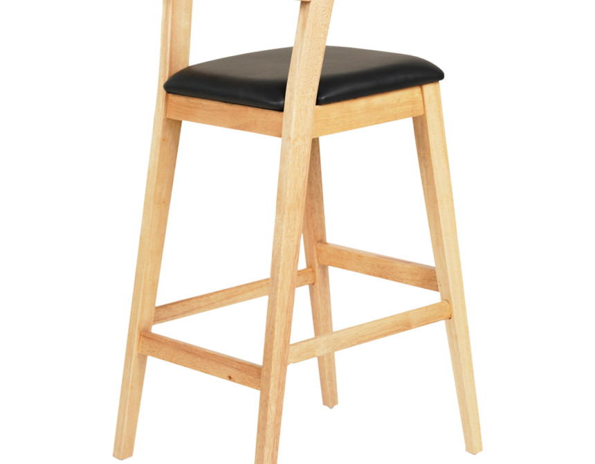 ΣΚΑΜΠΟ ΜΠΑΡ NAMI HM9952.01 RUBBERWOOD ΣΕ ΟΑΚ-ΜΑΥΡΟ PU 47,5x59x102,5Υεκ.