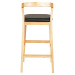 ΣΚΑΜΠΟ ΜΠΑΡ NAMI HM9952.01 RUBBERWOOD ΣΕ ΟΑΚ-ΜΑΥΡΟ PU 47,5x59x102,5Υεκ.