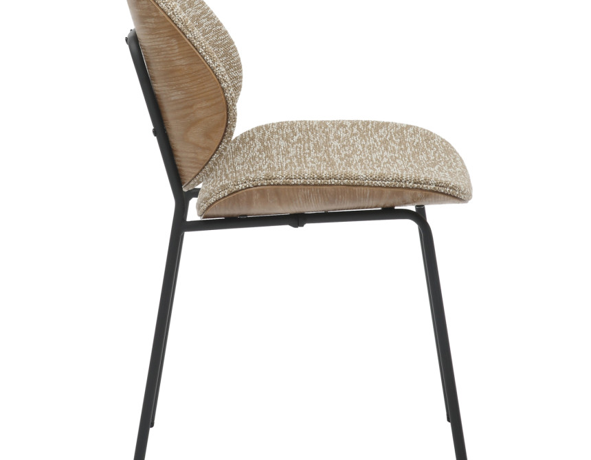 ΚΑΡΕΚΛΑ ΤΡΑΠΕΖΑΡΙΑΣ LUNGS HM9982.01 ΜΑΥΡΟ ΜΕΤΑΛΛΟ-ΜΠΕΖ ΥΦΑΣΜΑ 49x53,5x80Υεκ.