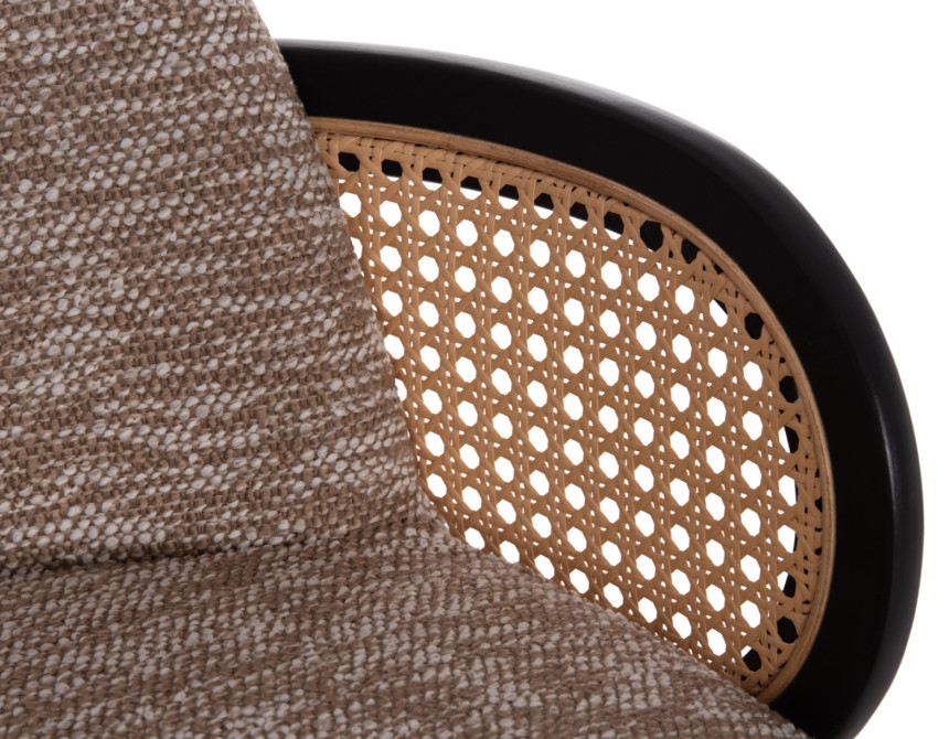 ΣΚΑΜΠΟ ΜΠΑΡ ΠΕΡΙΣΤΡΕΦΟΜΕΝΟ BECKER HM18251.03 PLYWOOD ΜΑΥΡΟ--ΚΑΦΕ ΥΦΑΣΜΑ 50x52x100Υ