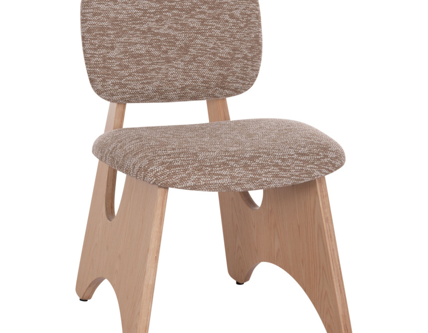 ΚΑΡΕΚΛΑ ΤΡΑΠΕΖΑΡΙΑΣ BELLISI HM18248.01 ΚΑΦΕ ΥΦΑΣΜΑ-PLYWOOD ΧΡΩΜΑ ΔΡΥΟΣ 53x56x78Υεκ.