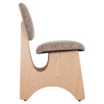 ΚΑΡΕΚΛΑ ΤΡΑΠΕΖΑΡΙΑΣ BELLISI HM18248.01 ΚΑΦΕ ΥΦΑΣΜΑ-PLYWOOD ΧΡΩΜΑ ΔΡΥΟΣ 53x56x78Υεκ.