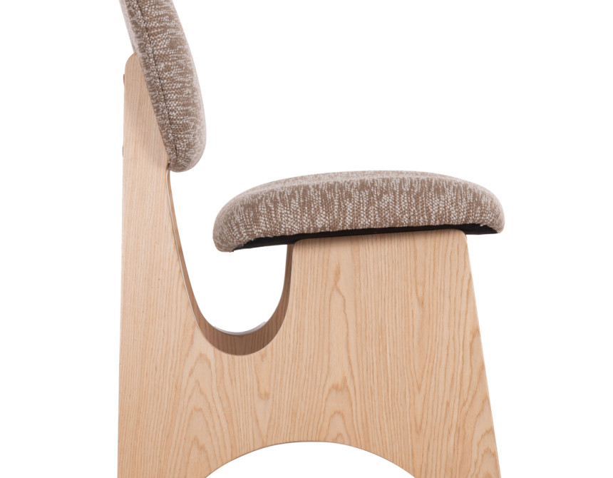 ΚΑΡΕΚΛΑ ΤΡΑΠΕΖΑΡΙΑΣ BELLISI HM18248.01 ΚΑΦΕ ΥΦΑΣΜΑ-PLYWOOD ΧΡΩΜΑ ΔΡΥΟΣ 53x56x78Υεκ.
