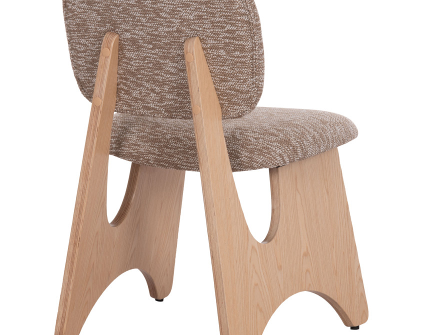 ΚΑΡΕΚΛΑ ΤΡΑΠΕΖΑΡΙΑΣ BELLISI HM18248.01 ΚΑΦΕ ΥΦΑΣΜΑ-PLYWOOD ΧΡΩΜΑ ΔΡΥΟΣ 53x56x78Υεκ.