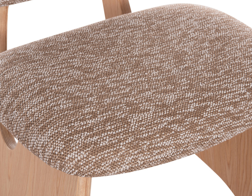 ΚΑΡΕΚΛΑ ΤΡΑΠΕΖΑΡΙΑΣ BELLISI HM18248.01 ΚΑΦΕ ΥΦΑΣΜΑ-PLYWOOD ΧΡΩΜΑ ΔΡΥΟΣ 53x56x78Υεκ.