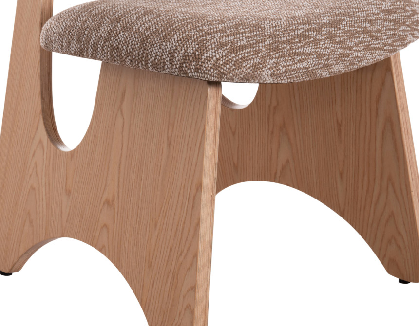 ΚΑΡΕΚΛΑ ΤΡΑΠΕΖΑΡΙΑΣ BELLISI HM18248.01 ΚΑΦΕ ΥΦΑΣΜΑ-PLYWOOD ΧΡΩΜΑ ΔΡΥΟΣ 53x56x78Υεκ.