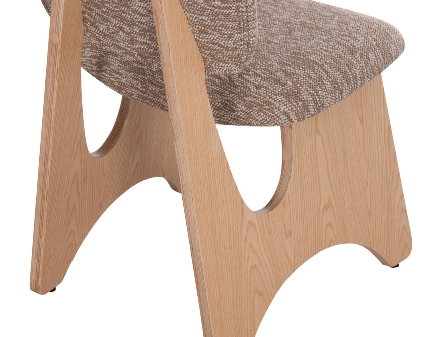 ΚΑΡΕΚΛΑ ΤΡΑΠΕΖΑΡΙΑΣ BELLISI HM18248.01 ΚΑΦΕ ΥΦΑΣΜΑ-PLYWOOD ΧΡΩΜΑ ΔΡΥΟΣ 53x56x78Υεκ.