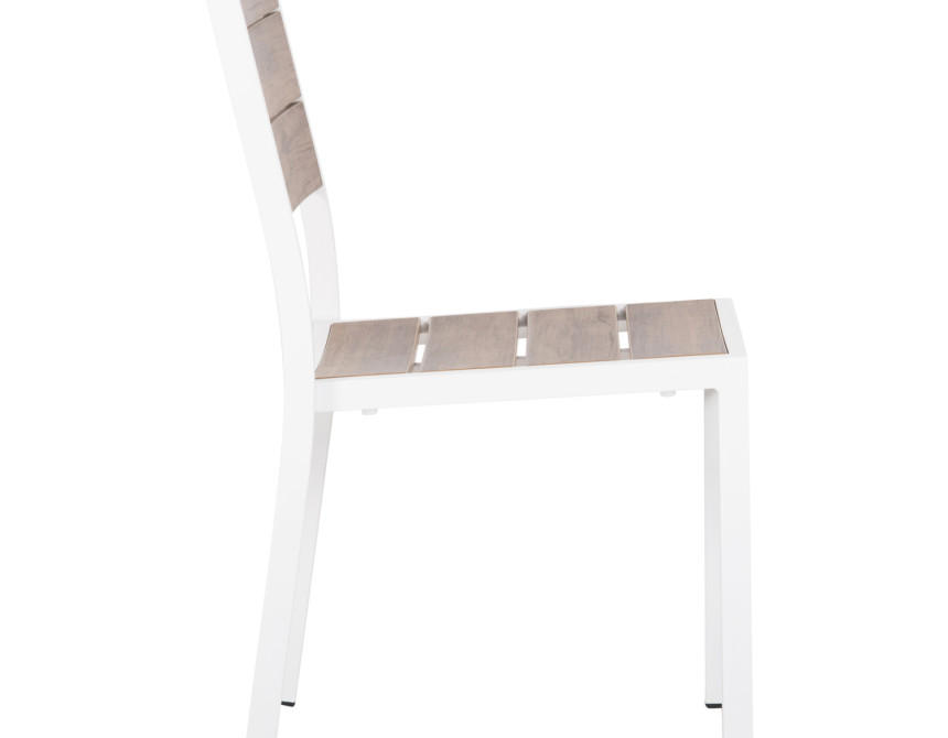 ΚΑΡΕΚΛΑ ΑΛΟΥΜΙΝΙΟΥ SAGA HM6063.01 ΛΕΥΚΗ ΜΕ POLYWOOD 46x52x86Υεκ.