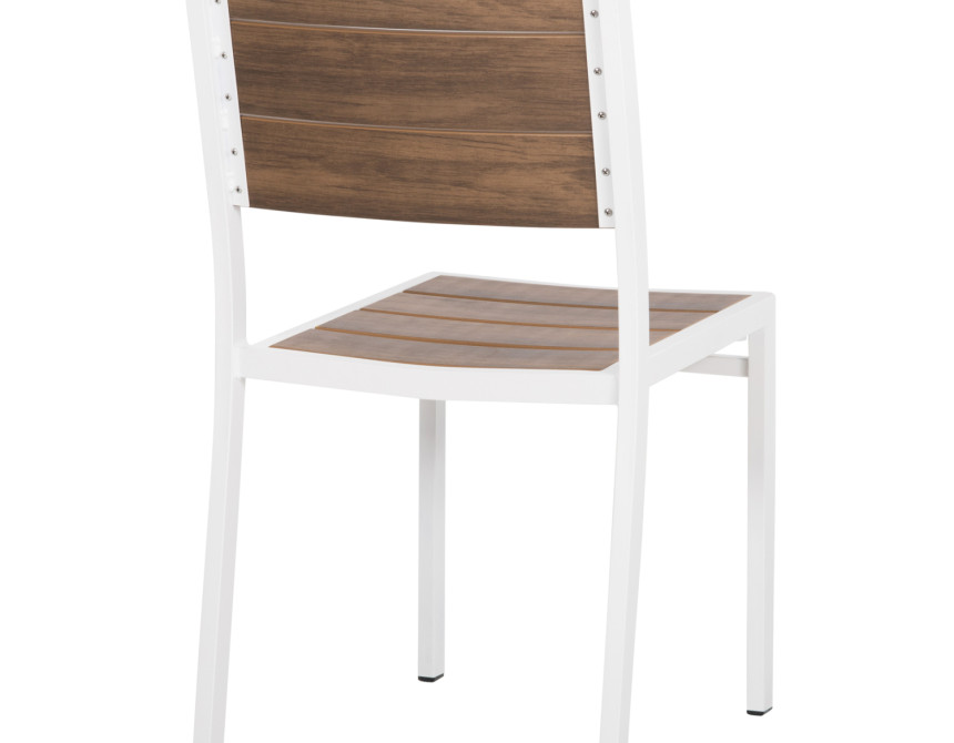 ΚΑΡΕΚΛΑ ΑΛΟΥΜΙΝΙΟΥ SAGA HM6063.01 ΛΕΥΚΗ ΜΕ POLYWOOD 46x52x86Υεκ.