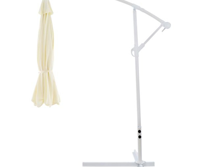 ΟΜΠΡΕΛΑ ΚΡΕΜΑΣΤΗ NOBLE Φ300x237cm. ΣΤΡΟΓΓΥΛΗ ΣΕ ΒΑΣΗ ΜΕ 4 ΠΟΔΙΑ HM6008