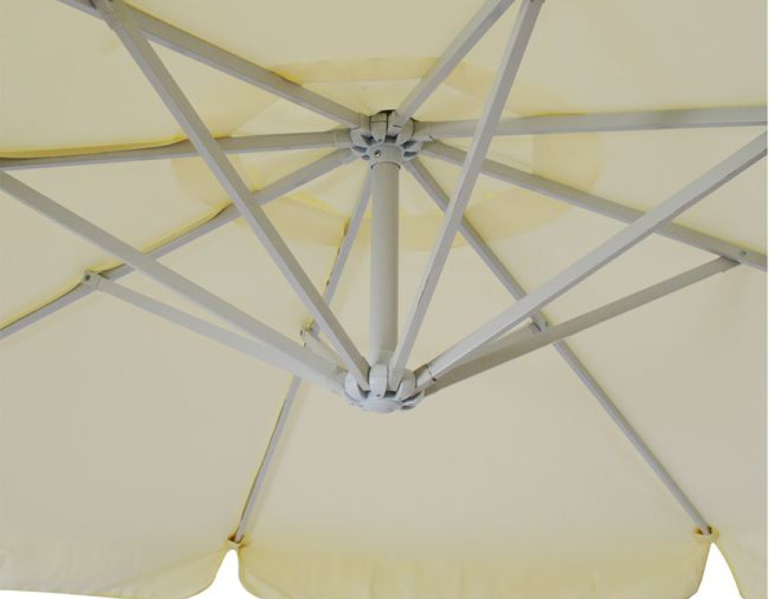 ΟΜΠΡΕΛΑ ΚΡΕΜΑΣΤΗ NOBLE Φ300x237cm. ΣΤΡΟΓΓΥΛΗ ΣΕ ΒΑΣΗ ΜΕ 4 ΠΟΔΙΑ HM6008