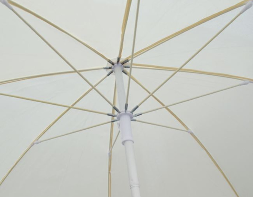 ΟΜΠΡΕΛΑ ΘΑΛΑΣΣΗΣ RANDALL 2.20μ HM6015.01 ΛΕΥΚΗ 8 ΑΚΤΙΝΕΣ FIBERGLASS