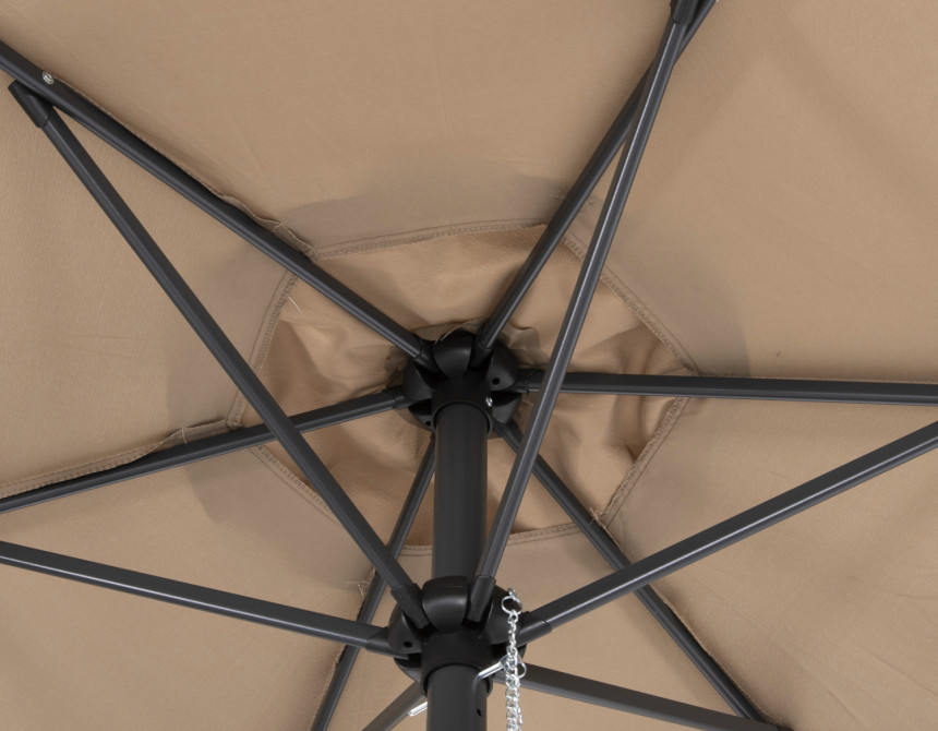 ΟΜΠΡΕΛΑ ΑΛΟΥΜΙΝΙΟΥ Φ250x236Y εκ.ΜΕ 6 ΑΚΤΙΝΕΣ KACEN HM6030.04 ΜΟΚΑ-ΑΝΘΡΑΚΙ